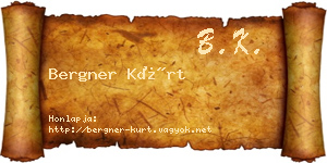 Bergner Kürt névjegykártya